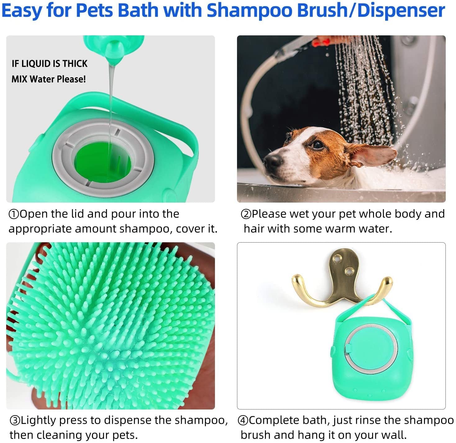 Squeaky Clean Shampoo Brush nice for dogs