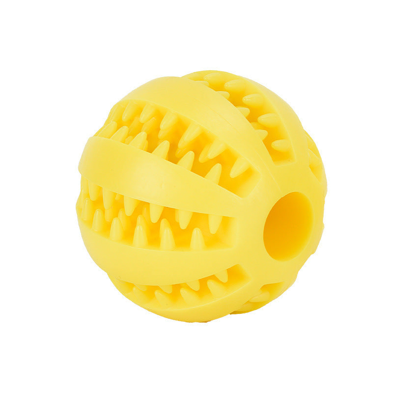 Rubber Pet Dog Molar Toy yellow