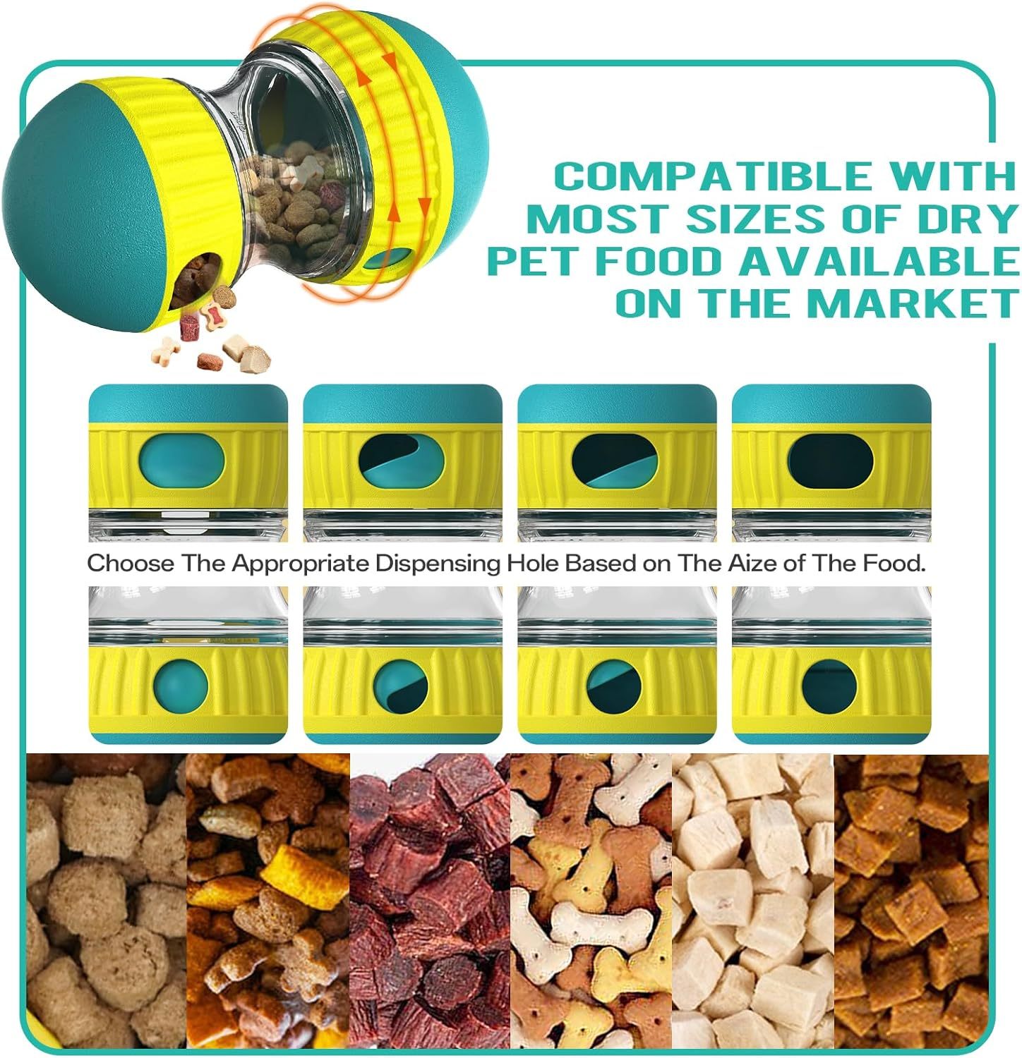 Rolling Slow Feeder Dog Toy images
