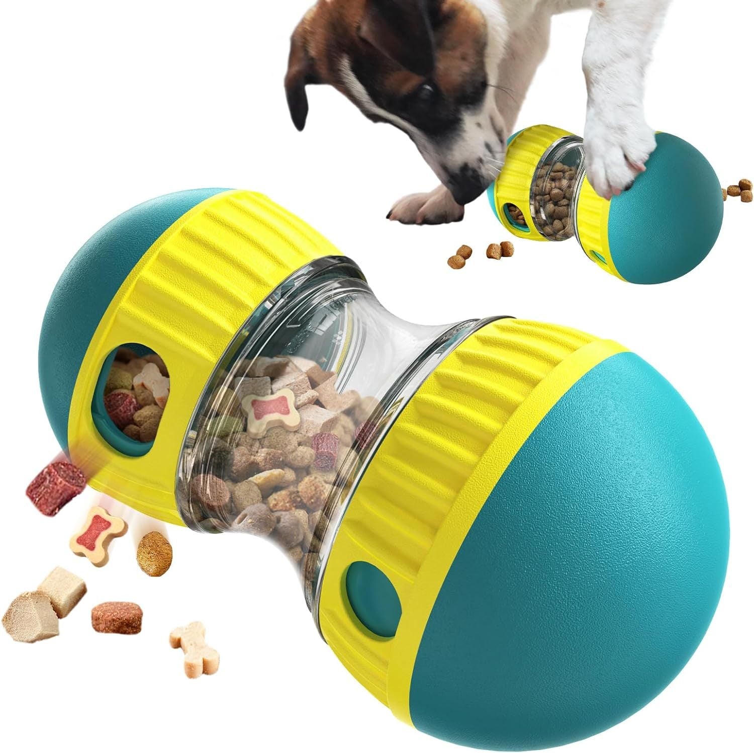 Rolling Slow Feeder Dog Toy for dogs and cats