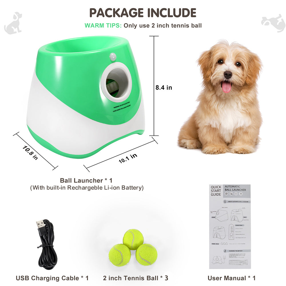Tennis Ball Launcher Feeder for Dogs features