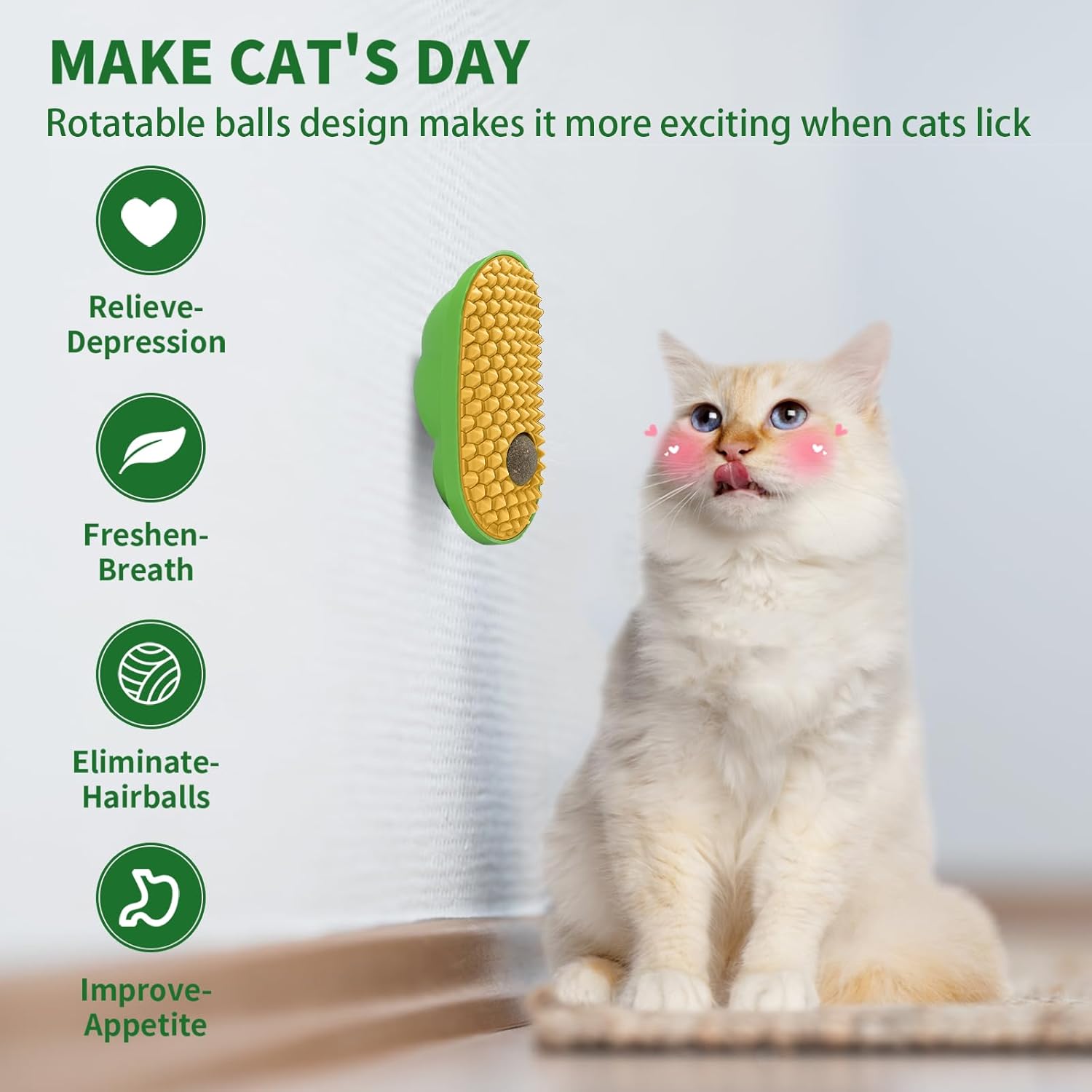 Cat grooming brush - Cat Wall Scratching Brush - buy now