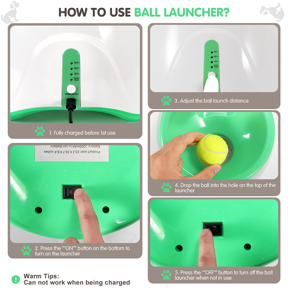 Tennis Ball Launcher Feeder good for Dogs
